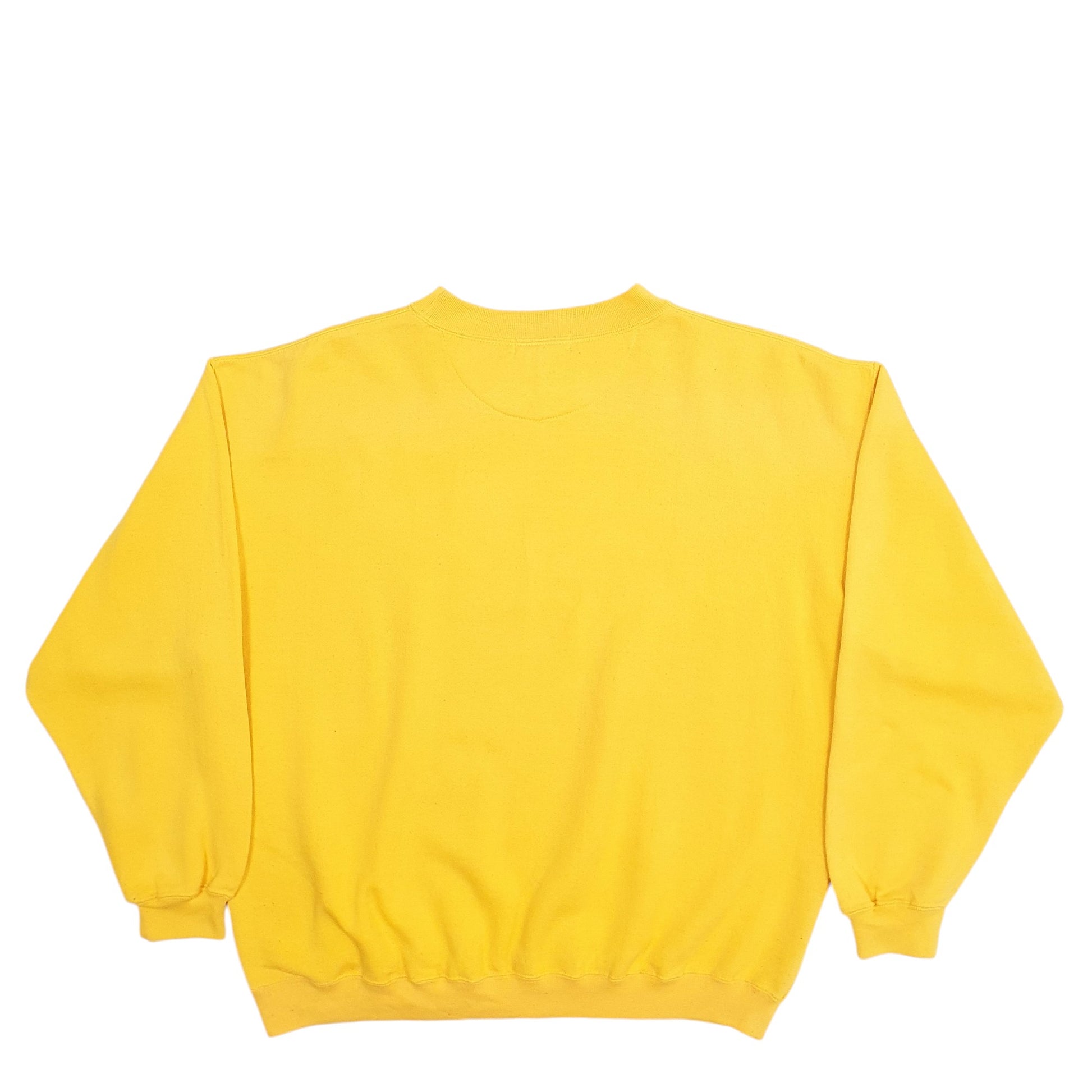 Womens Yellow Naf Naf Co Spellout 90's Vintage Crewneck Jumper