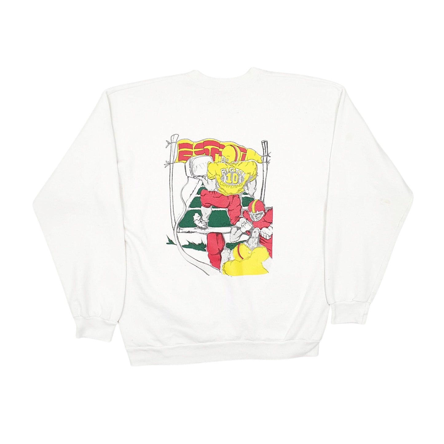 Mens White Lee Vintage 90s Made In USA Full Zip Jumper