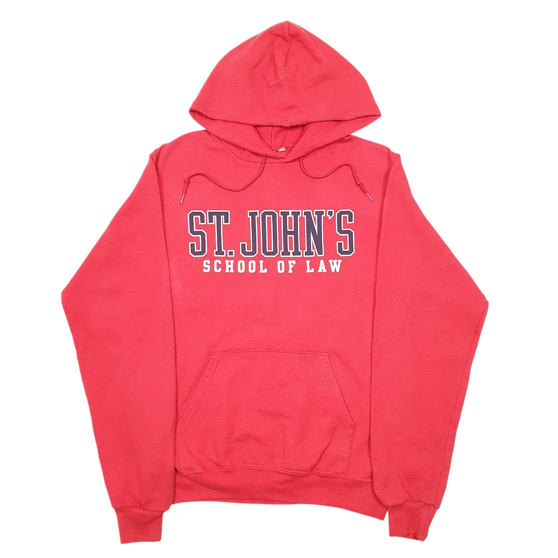Mens Red Champion St John's School Of Law Spellout USA Hoodie Jumper