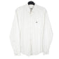 Mens White Lacoste Oxford Long Sleeve Shirt