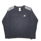 Womens Black Adidas  Crewneck Jumper