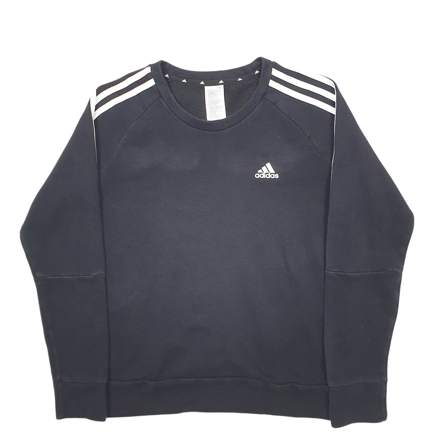 Womens Black Adidas  Crewneck Jumper