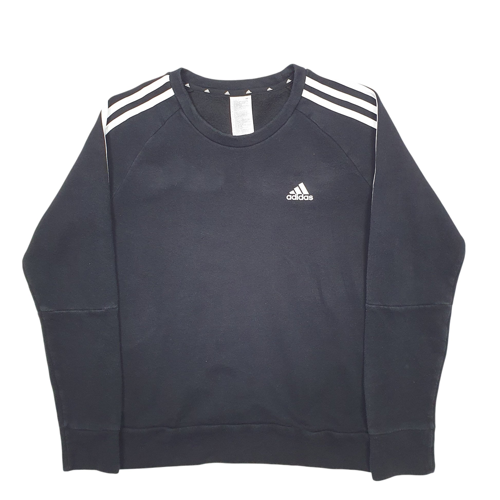 Womens Black Adidas  Crewneck Jumper