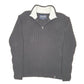 Mens Black Nautica Knit Jeans Ribbed Quarter Zip Jumper