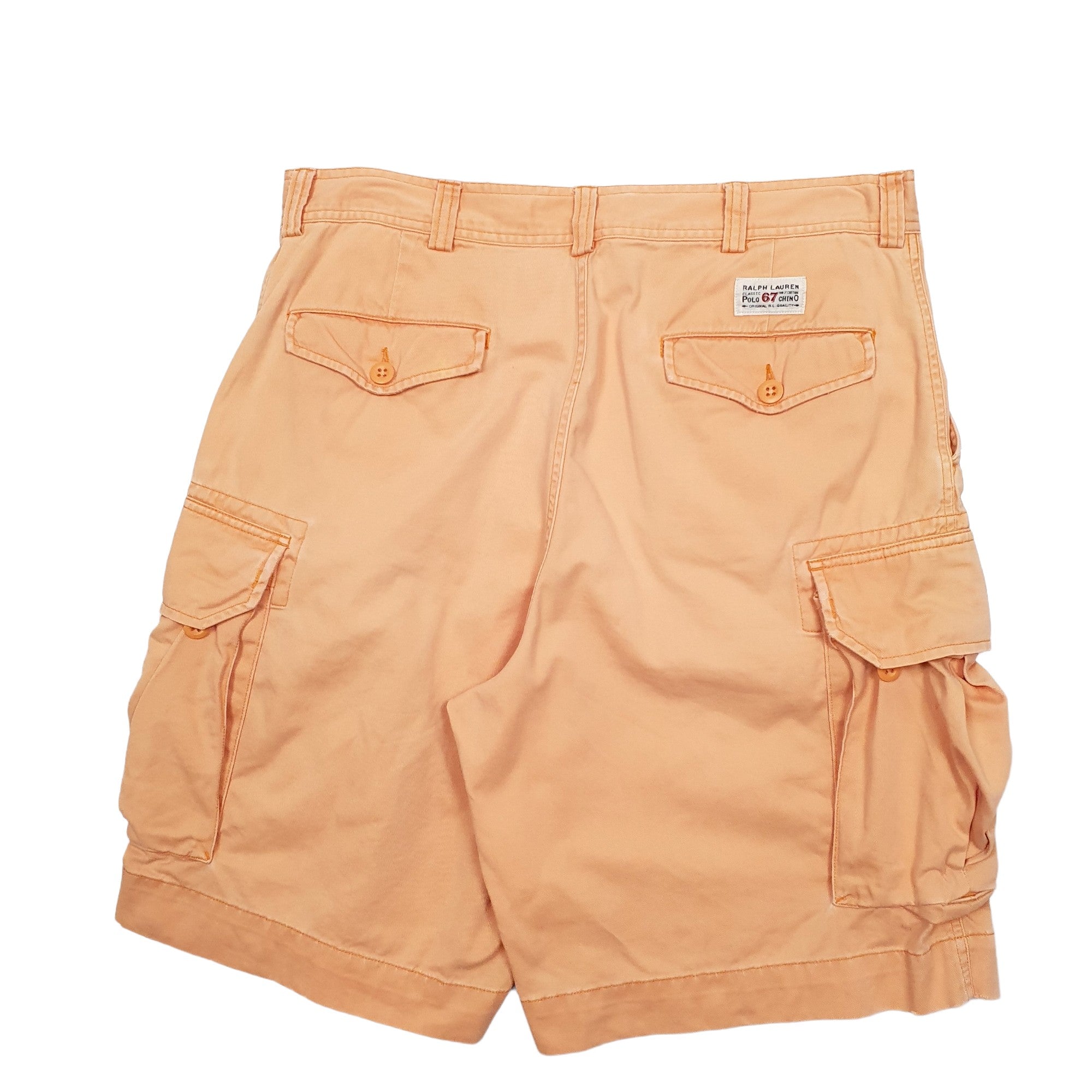 Polo Ralph Lauren Shorts top Men's 54B Orange Cargo Surplus Fit RL-067 100% Cotton.