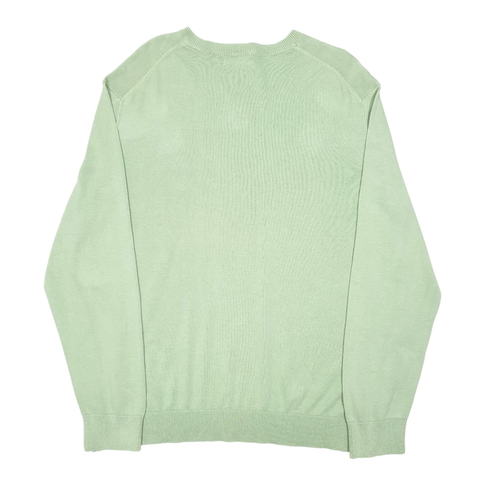 Mens Green Nautica Knit V Neck Jumper