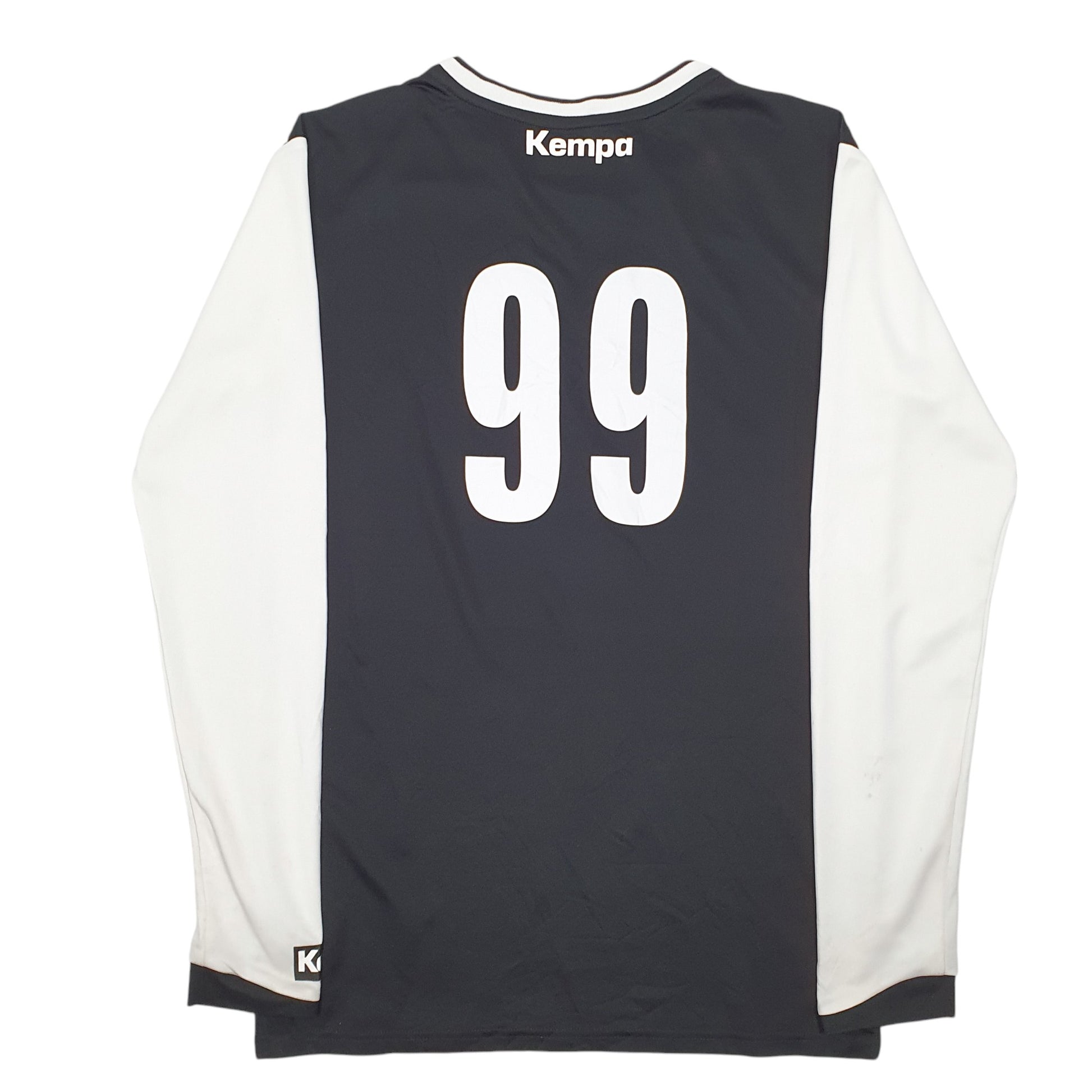 Mens Black Kempa Active Handball Long Sleeve T Shirt