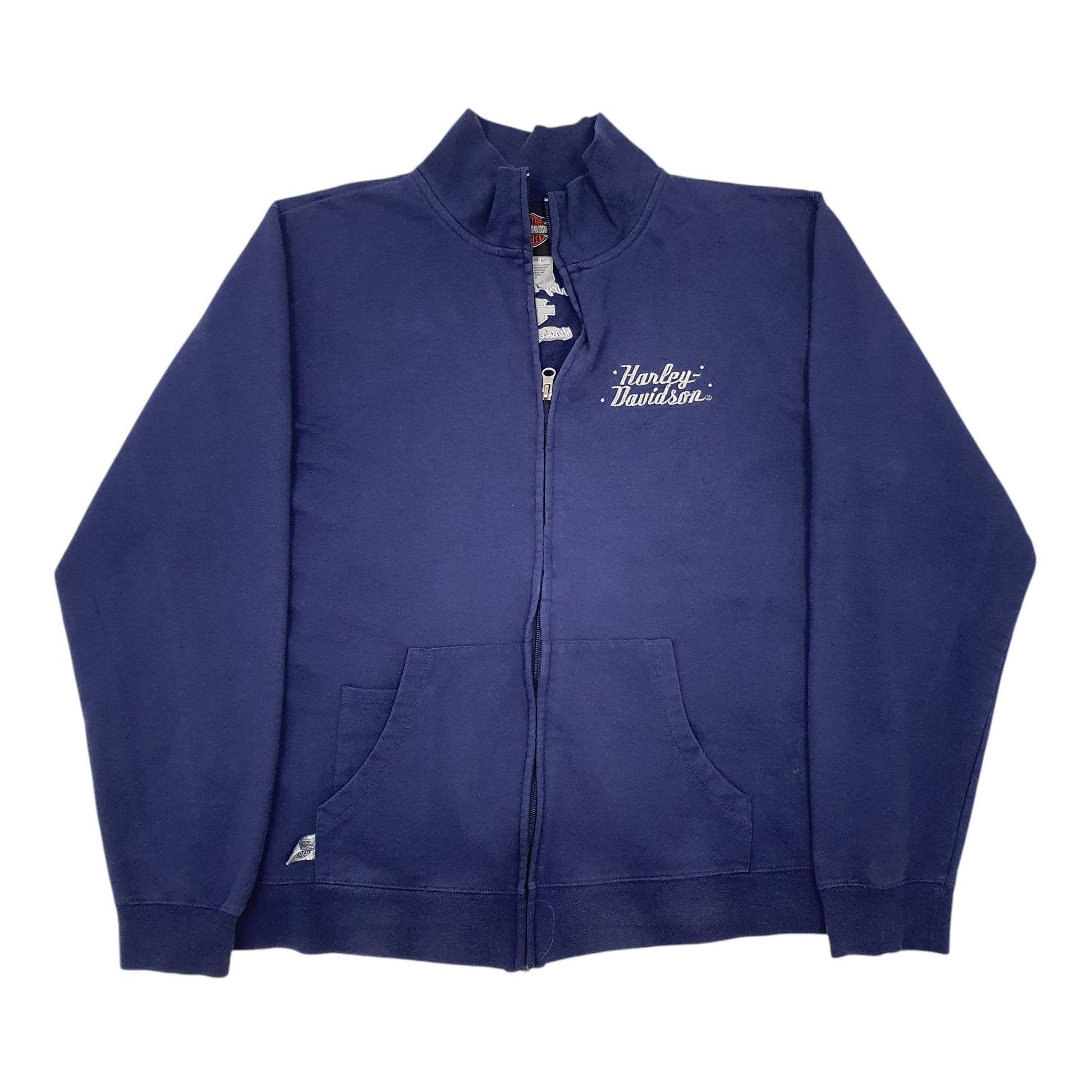 Womens Blue Harley Davidson  Full Zip Jumper