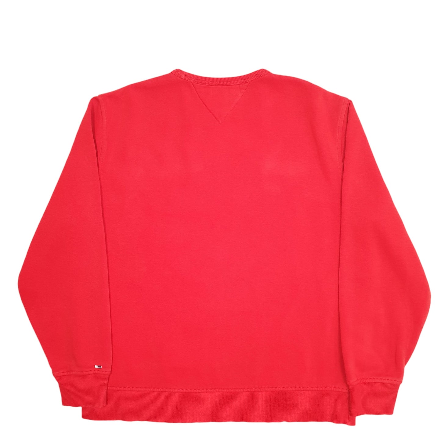 Mens Red Tommy Hilfiger Spellout Crewneck Jumper