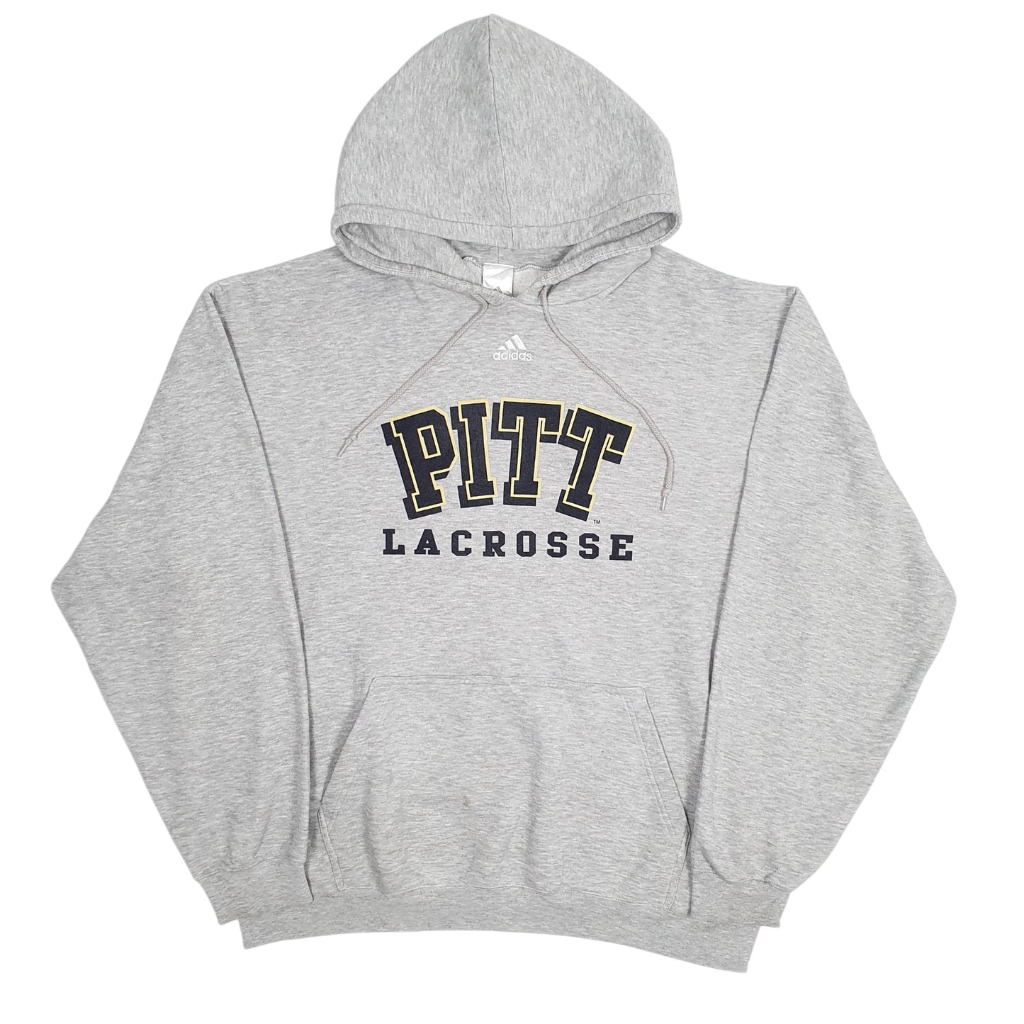 Mens Grey Adidas Pitt Lacrosse Hoodie Jumper