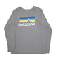 Mens Grey Patagonia Spellout Long Sleeve T Shirt