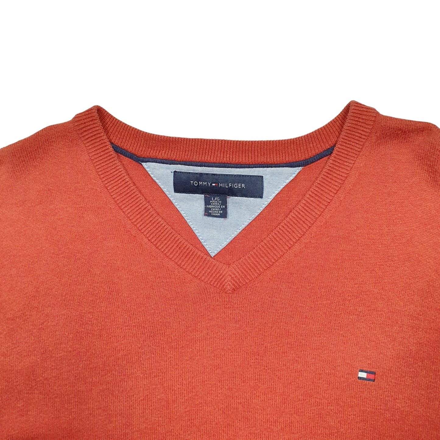 Mens Orange Tommy Hilfiger Knit Crewneck Jumper