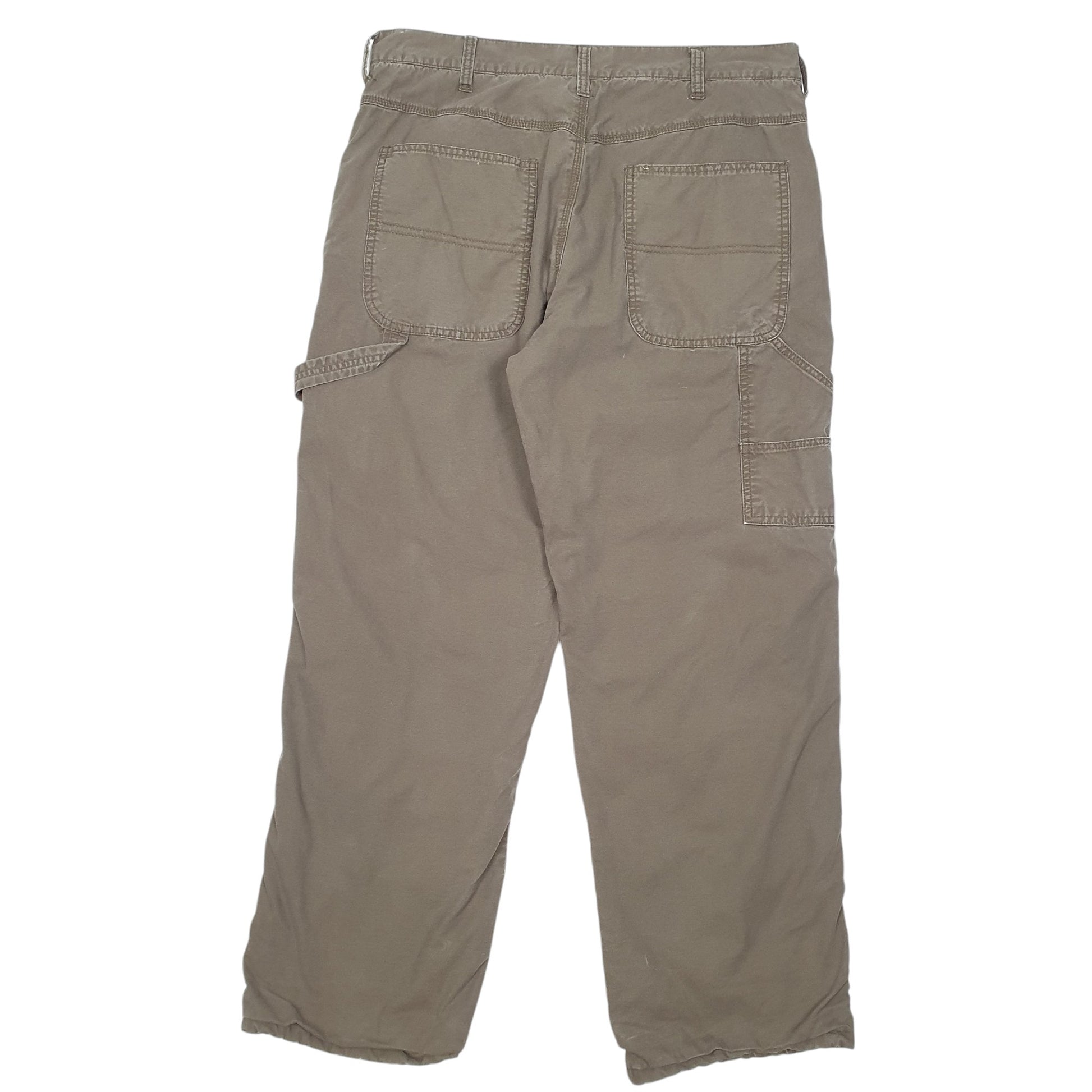 Mens Brown Crossfire Polyester Lined Thermal Winter Workwear Carpenter Trousers