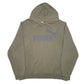 Mens Khaki Puma Spellout Hoodie Jumper