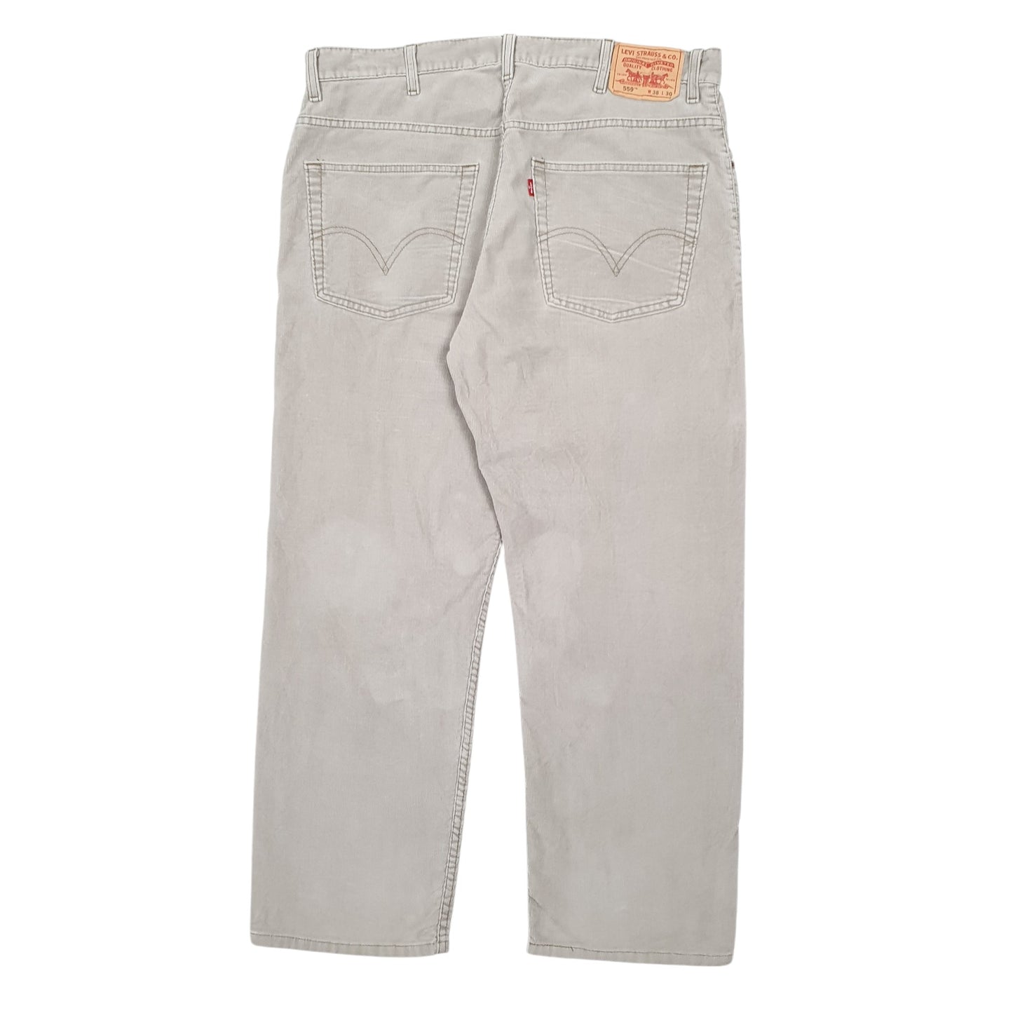 Mens Grey Levis 559 Corduroy Trousers