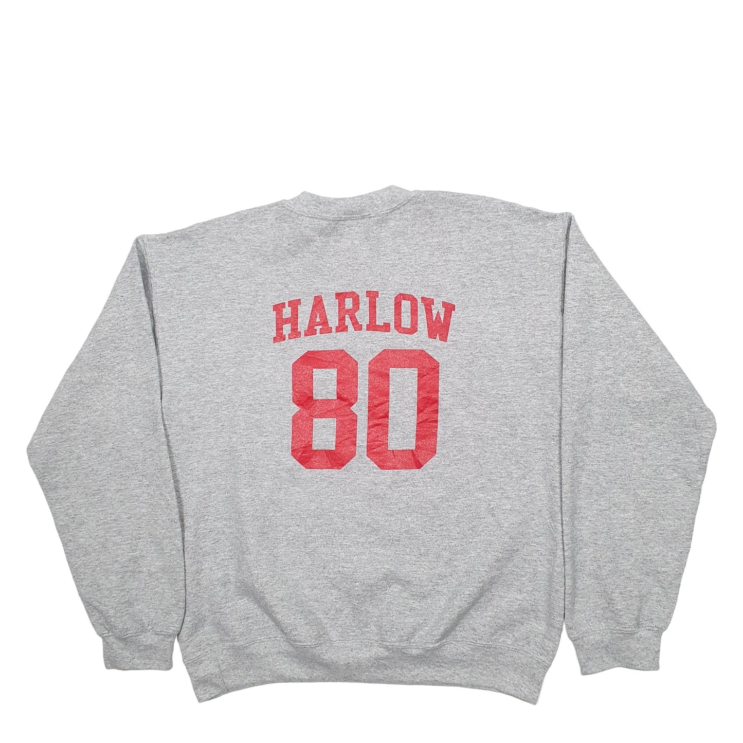 Mens Grey Gildan Harlow 80 Crewneck Jumper
