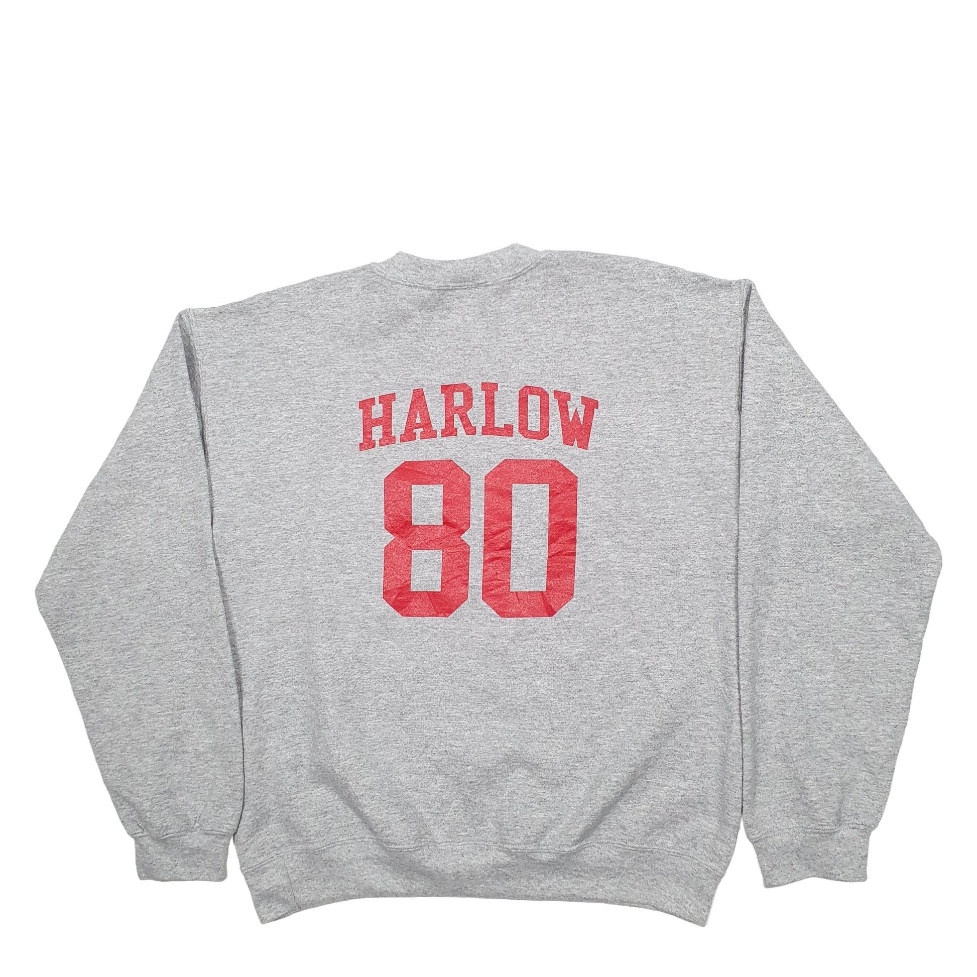 Mens Grey Gildan Harlow 80 Crewneck Jumper