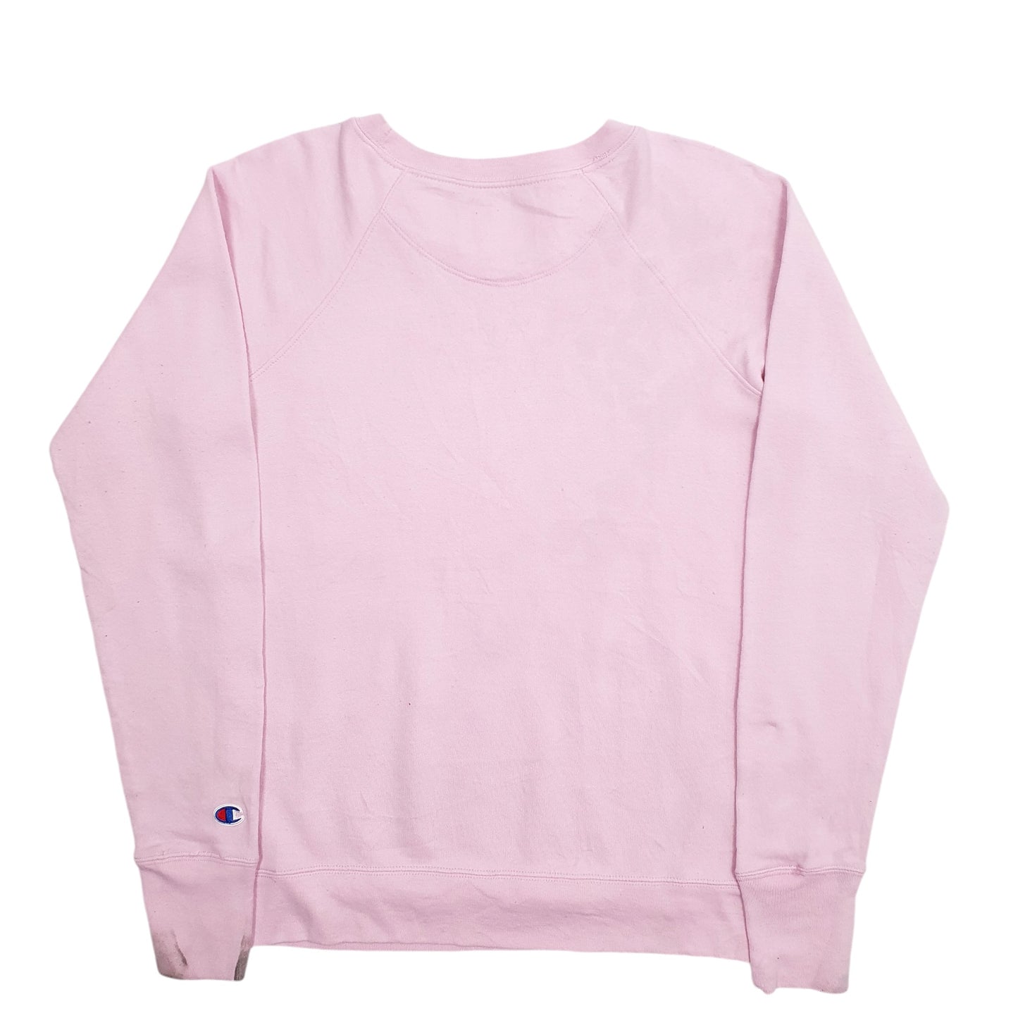 Womens Pink Champion Spellout Crewneck Jumper