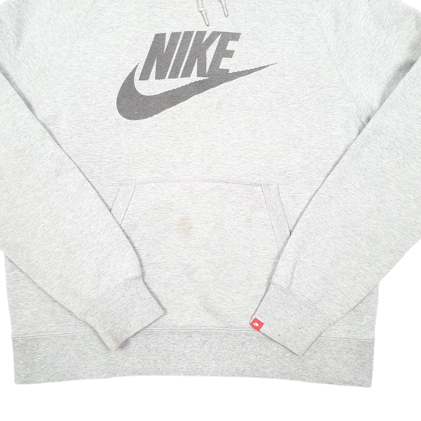 Mens Grey Nike Spellout Swoosh Hoodie Jumper