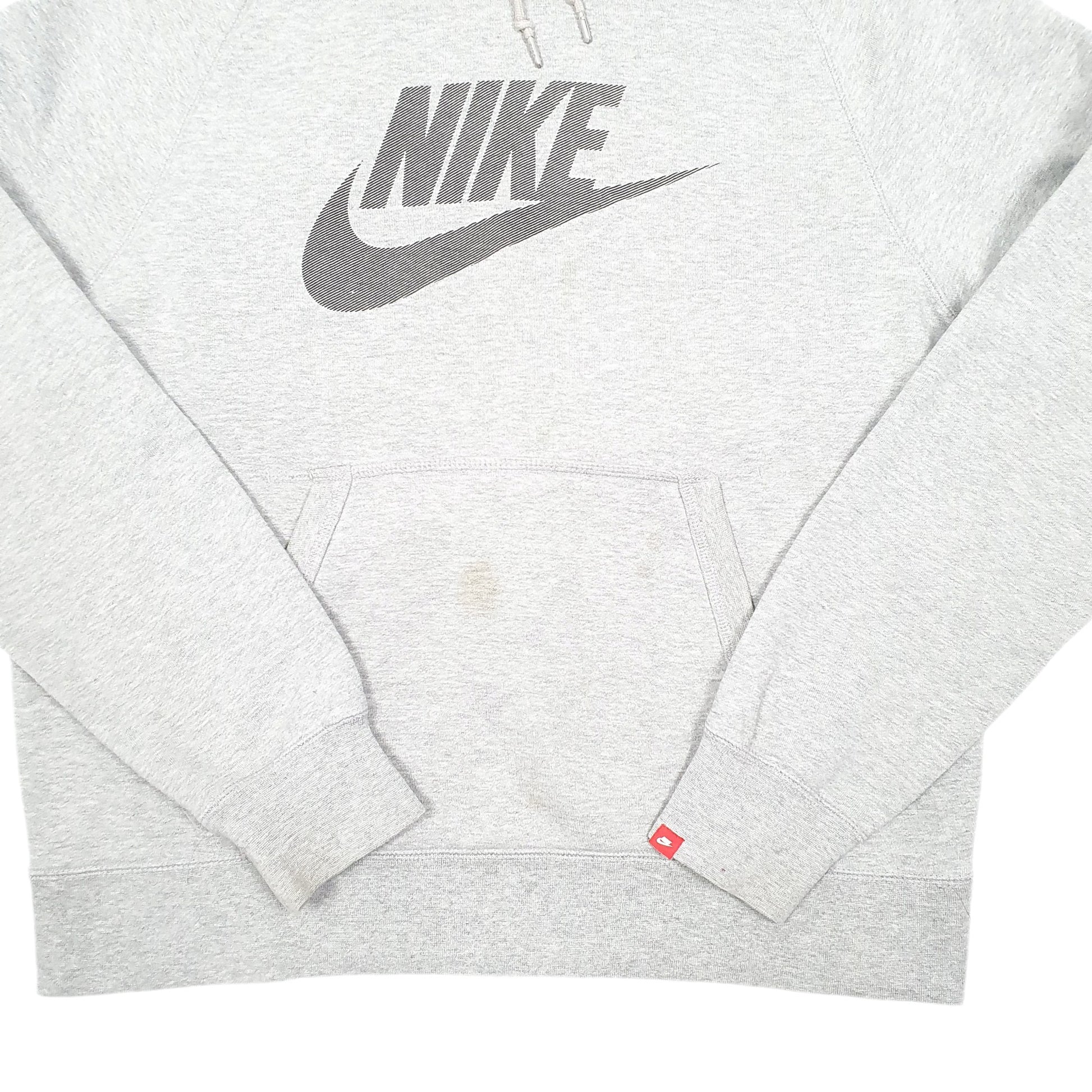 Mens Grey Nike Spellout Swoosh Hoodie Jumper
