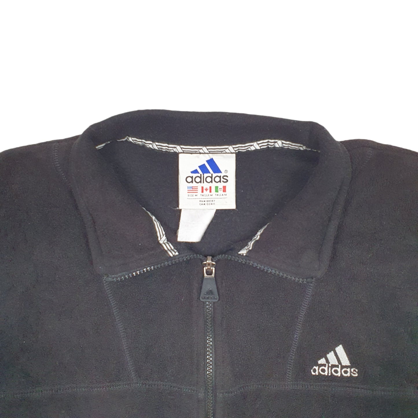 Mens Black Adidas Vintage Beavers Full Zip Jumper