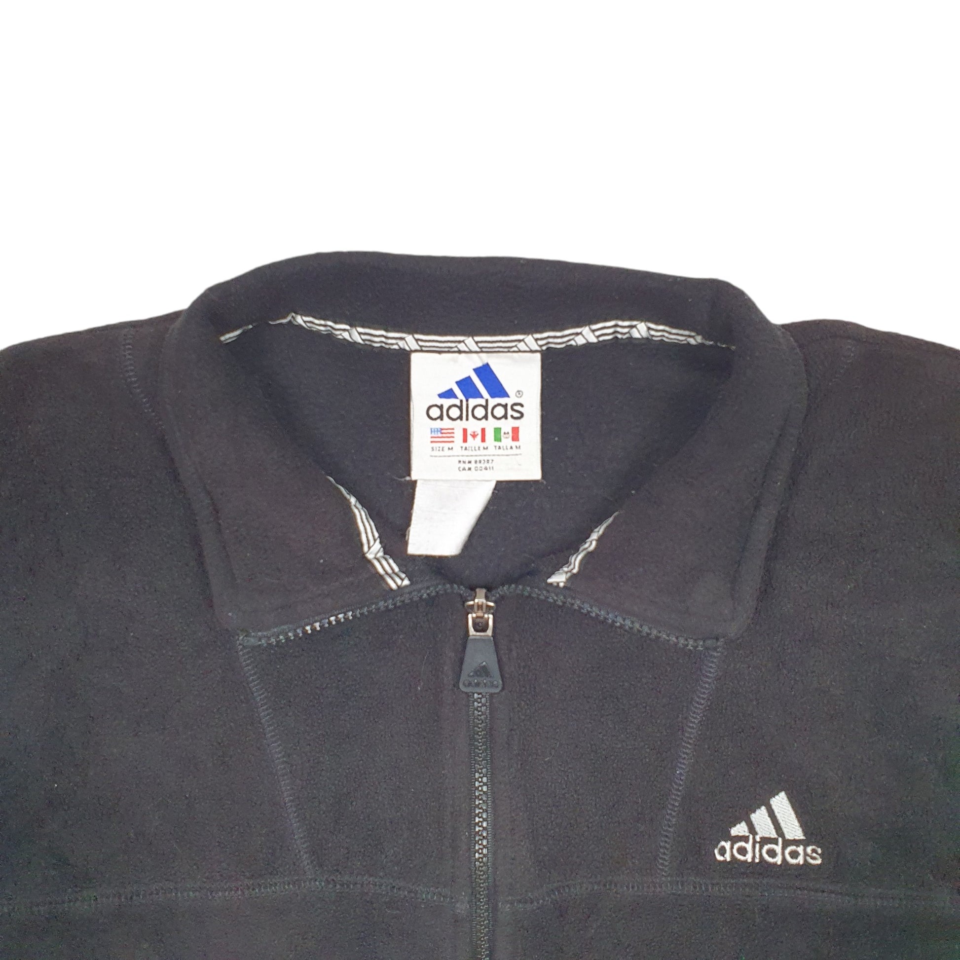Mens Black Adidas Vintage Beavers Full Zip Jumper