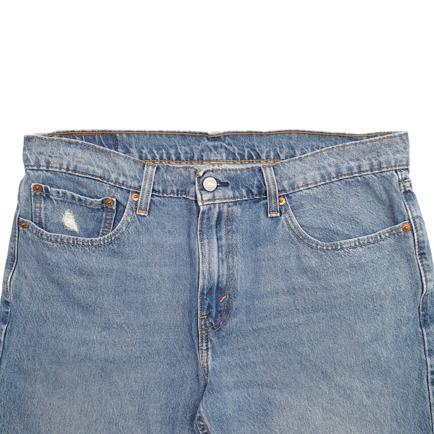 Mens Blue Levis Denim Jeans Jorts 511 Cut-off Denim Shorts