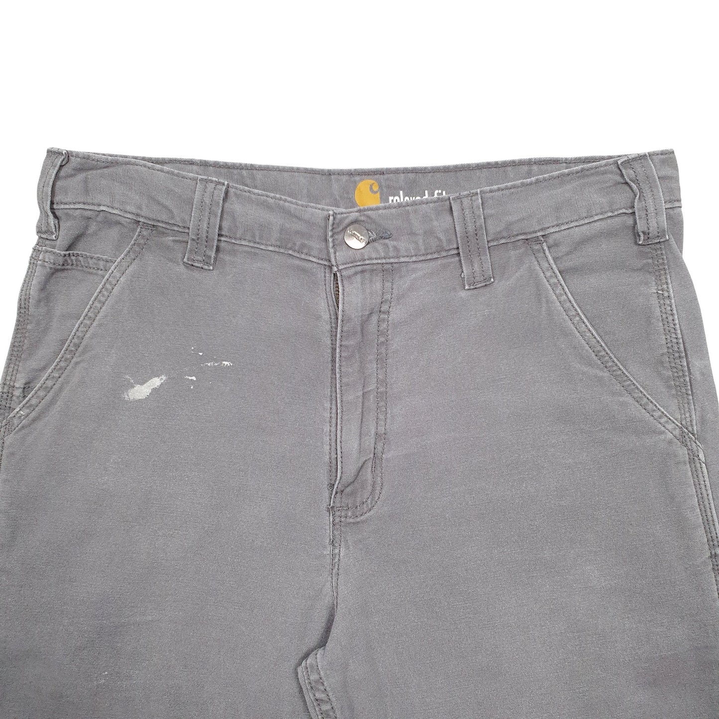 Mens Grey Carhartt Workwear Carpenter Shorts