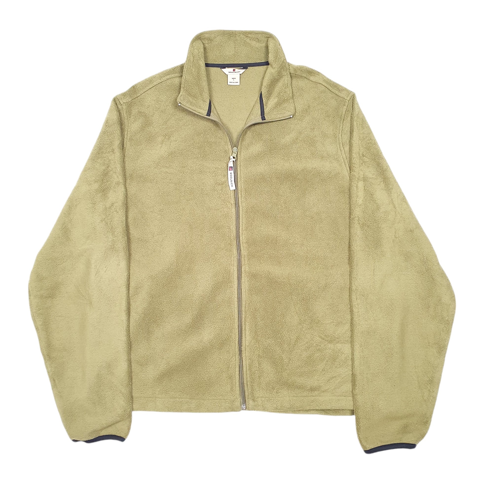 Mens Green Woolrich  Full Zip Jumper