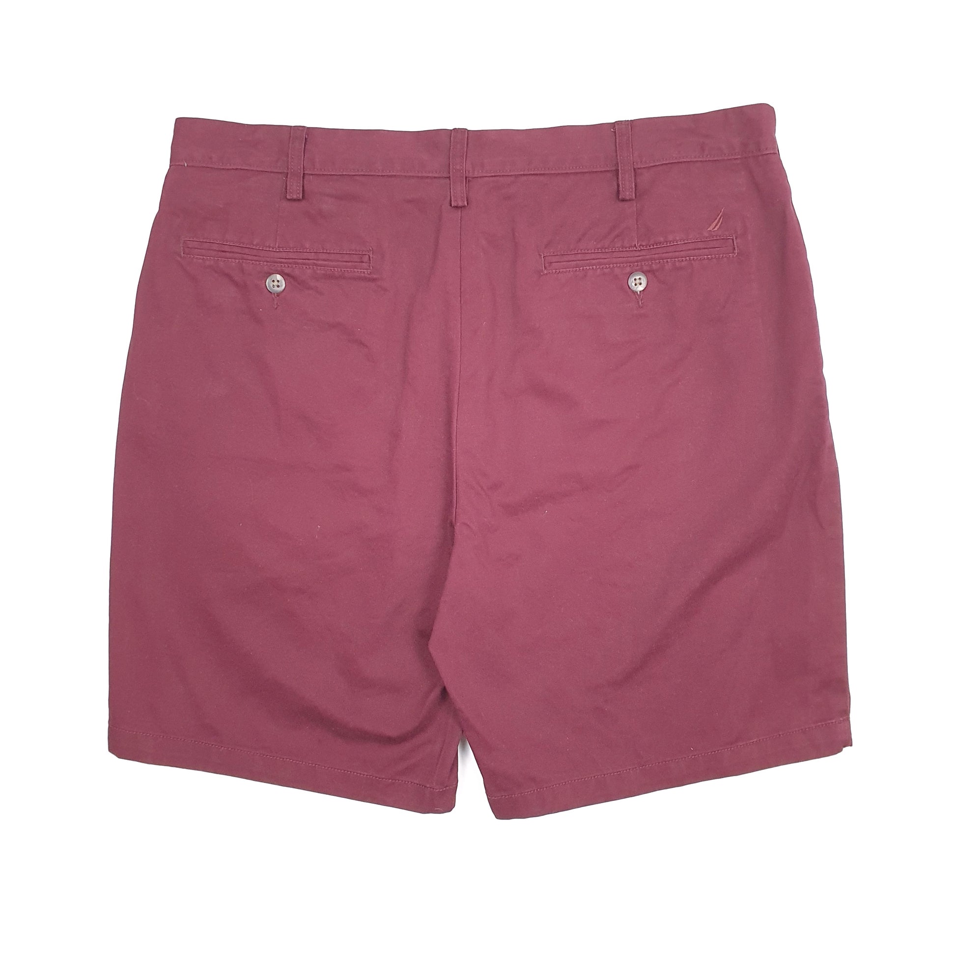 Mens Burgundy Nautica Deck Chino Shorts