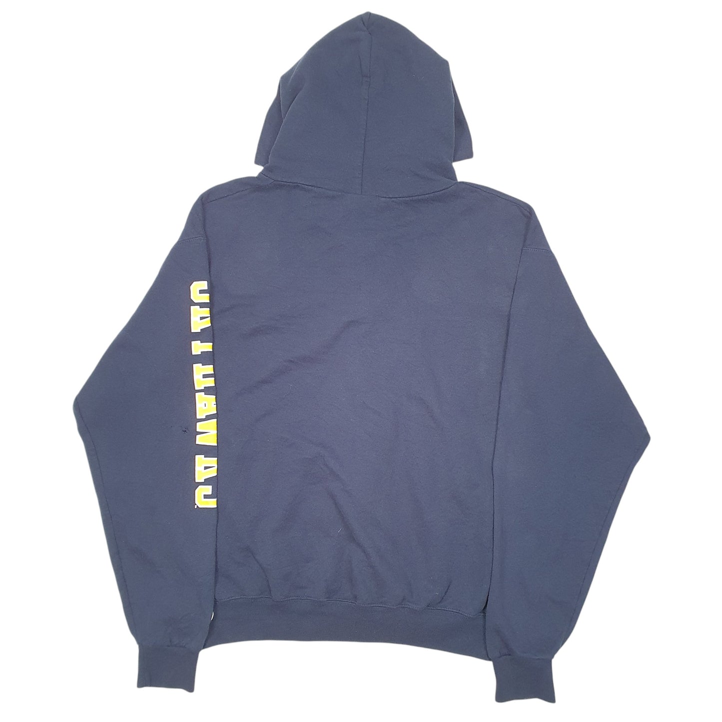 Mens Navy Champion Hoodie FLC Skyhawks Football USA Spellout Full Zip Jumper