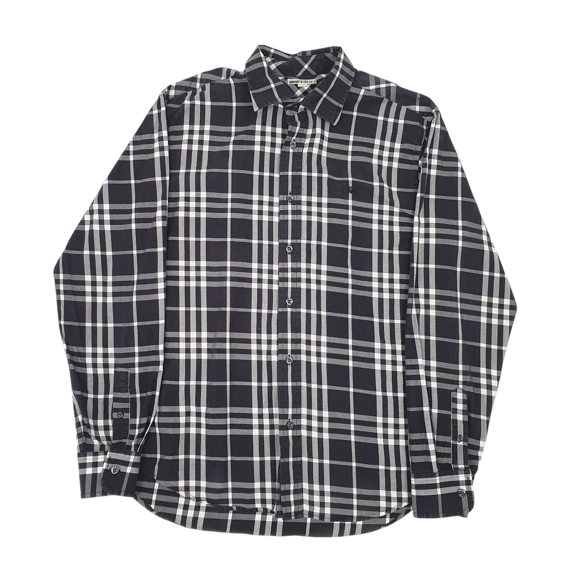 Mens Black Burberry  Long Sleeve Shirt