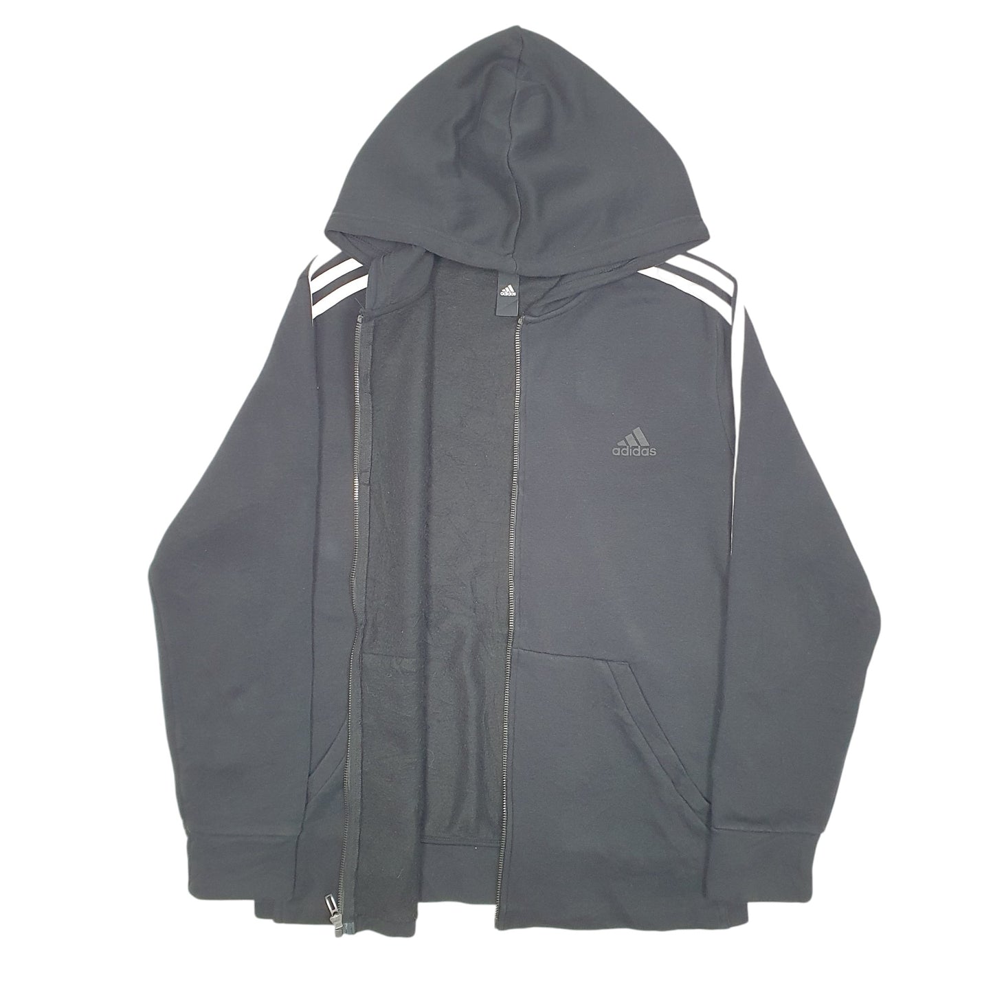 Womens Black Adidas Hoodie Full Zip Jumper