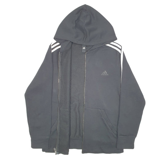Womens Black Adidas Hoodie Full Zip Jumper