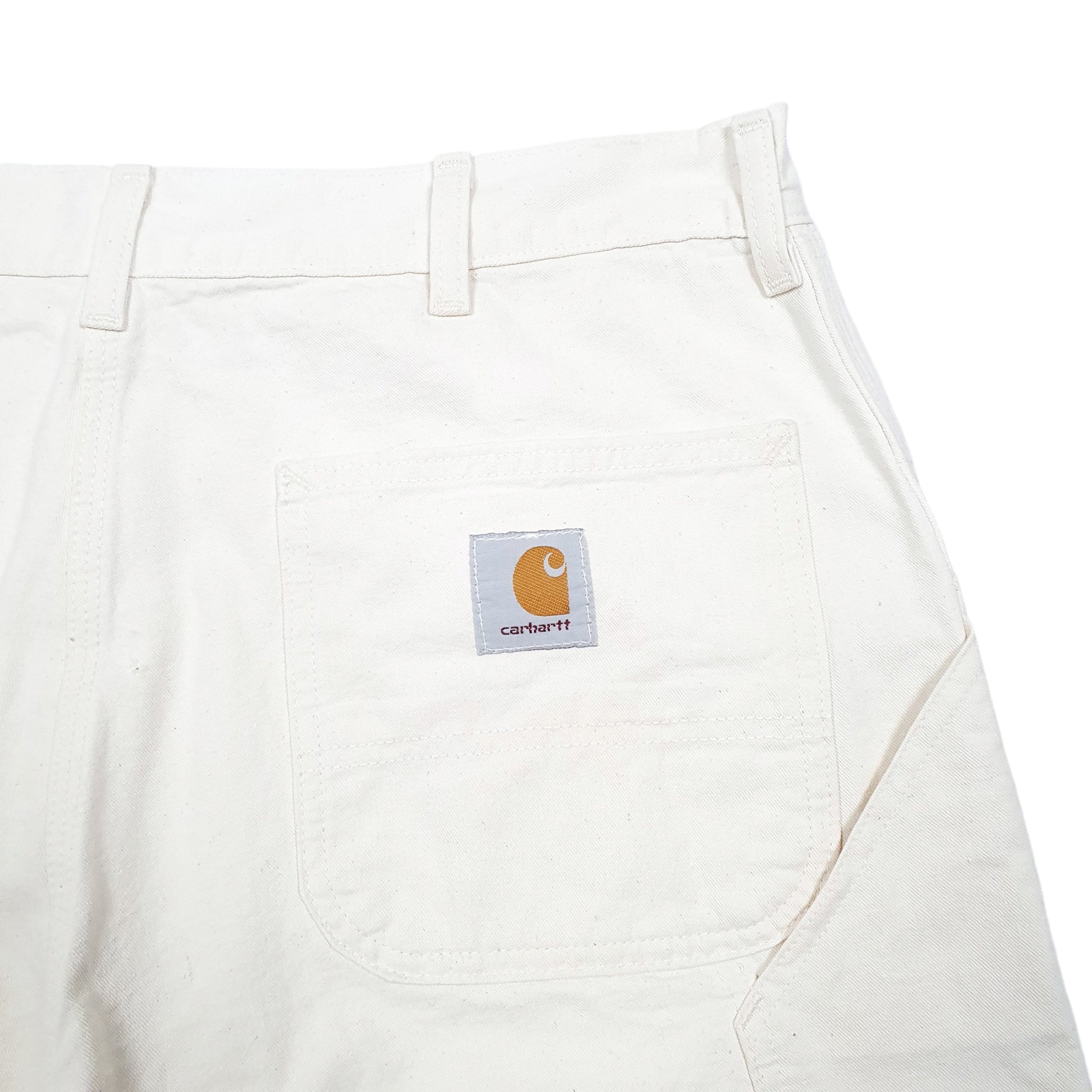 Mens Cream Carhartt Workwear Painter Union Made In USA Carpenter Shorts