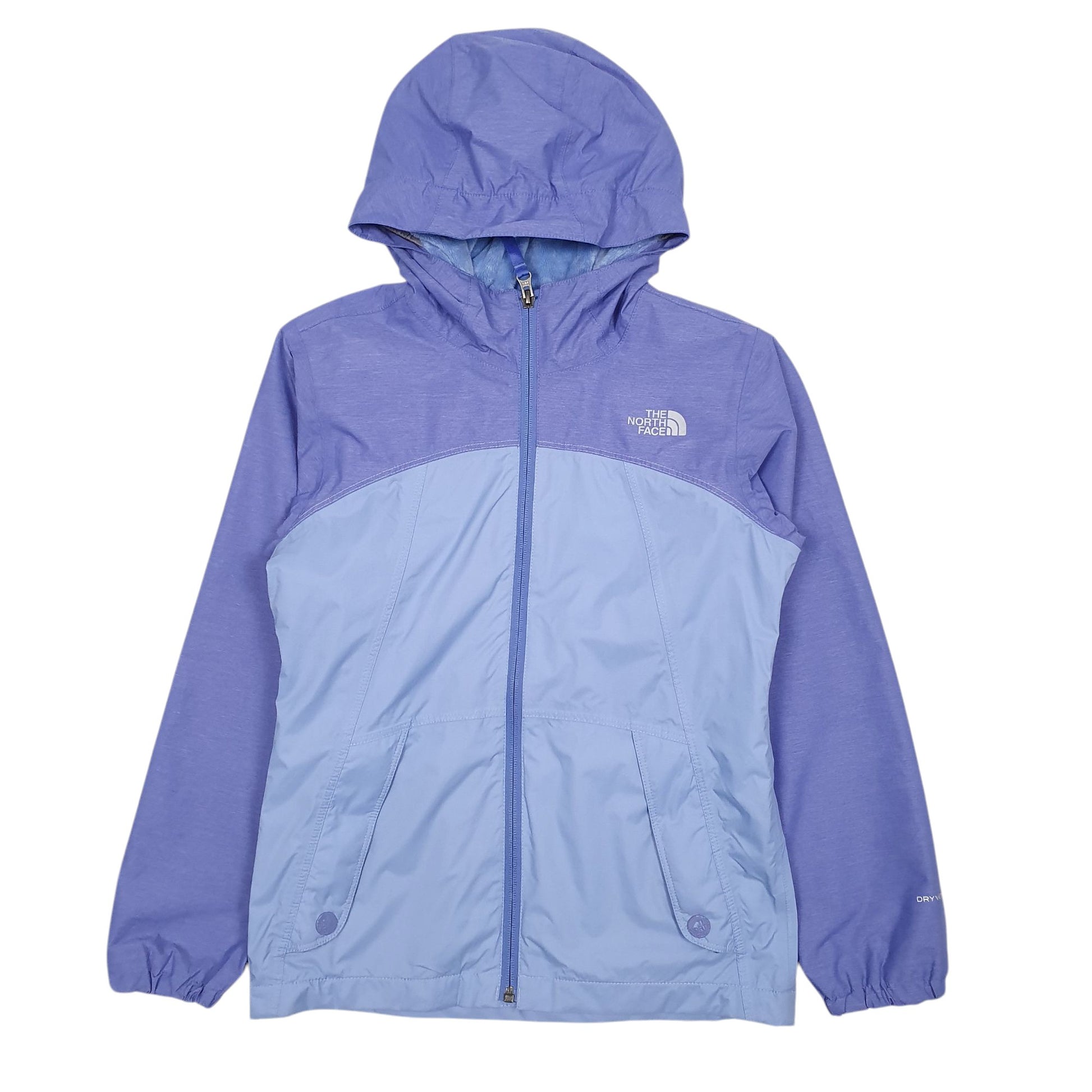 Womens Purple The North Face Fleece Lined Hoodie Coat