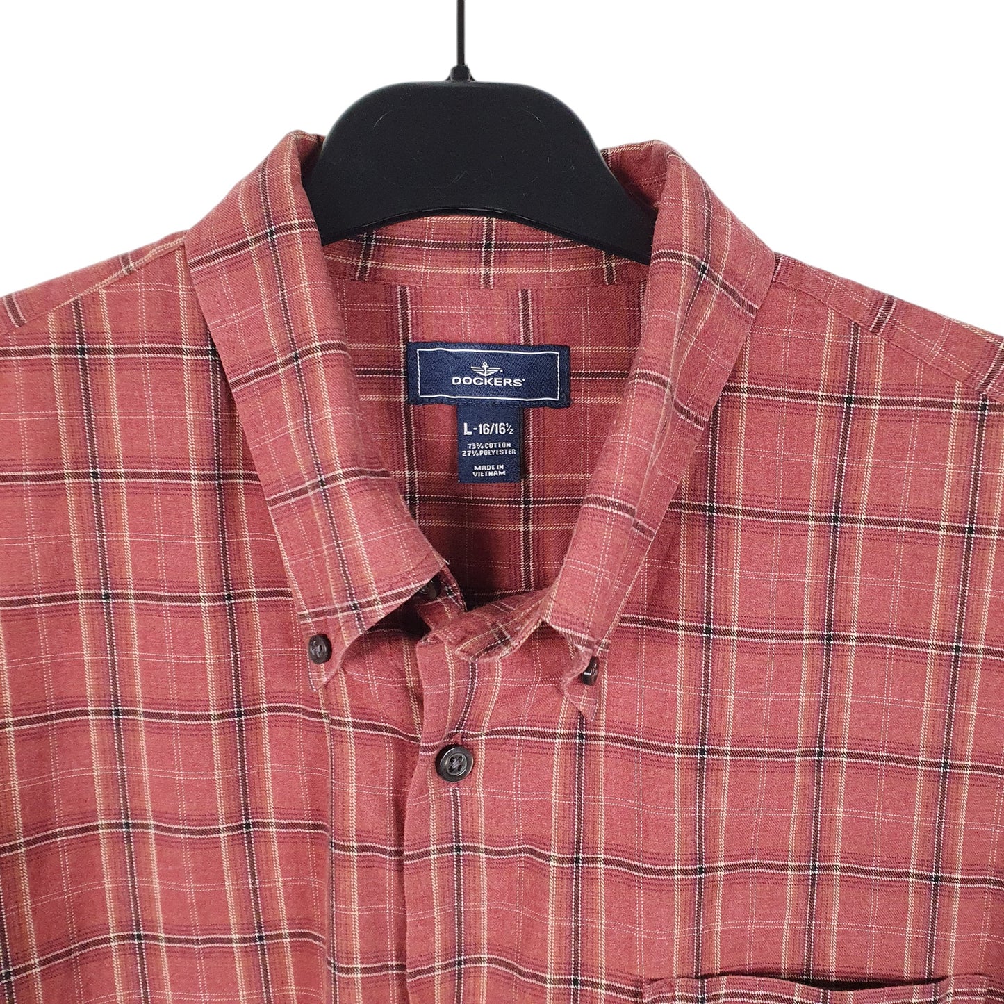 Mens Red Dockers  Long Sleeve Shirt