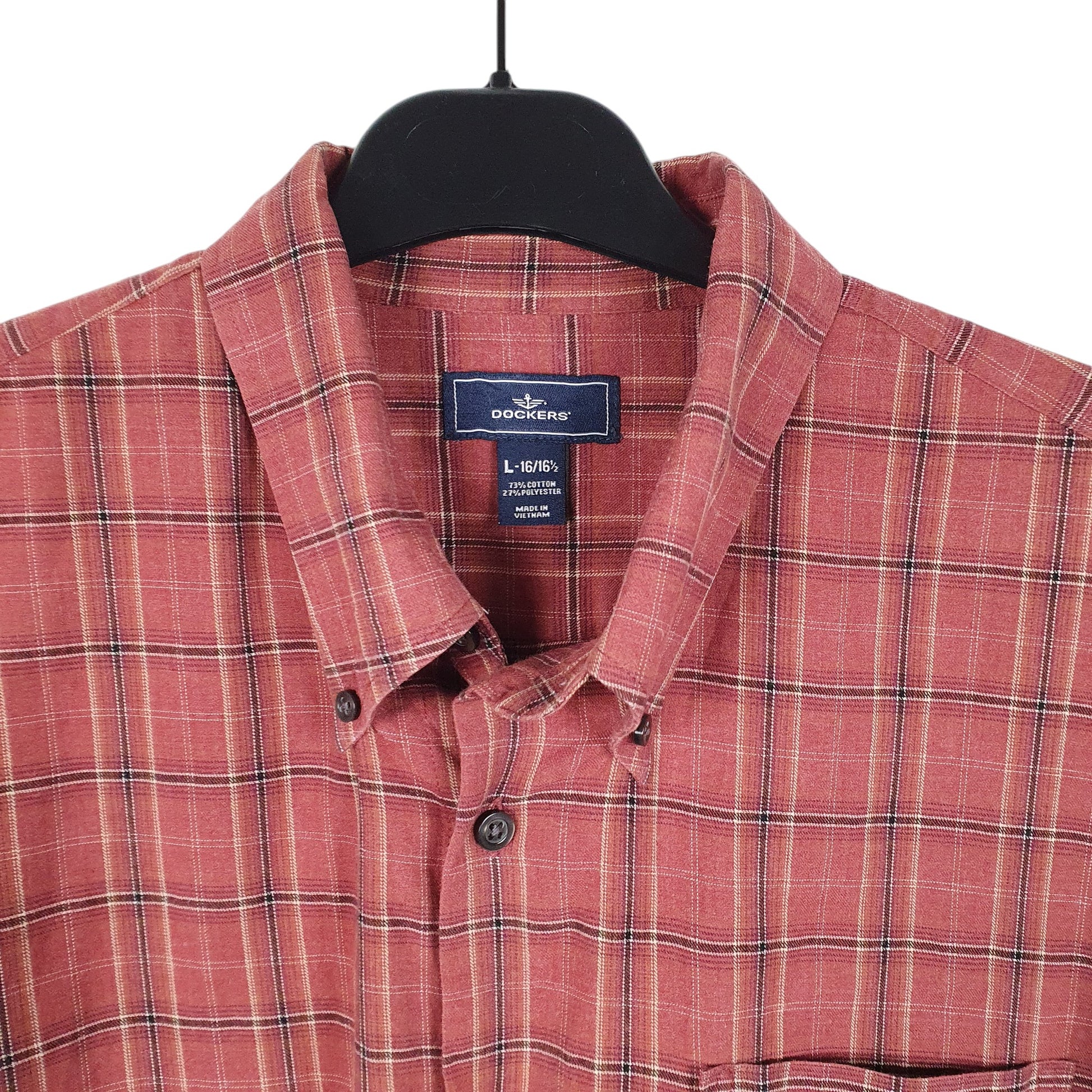 Mens Red Dockers  Long Sleeve Shirt