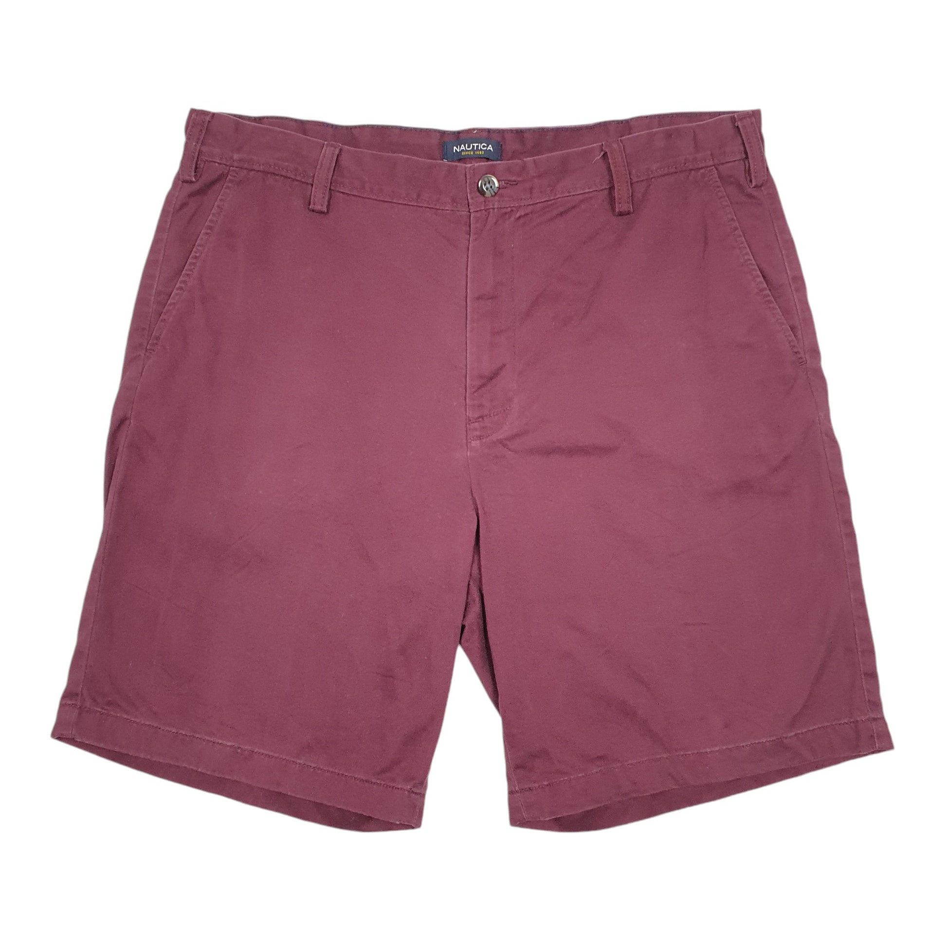 Mens Burgundy Nautica  Chino Shorts