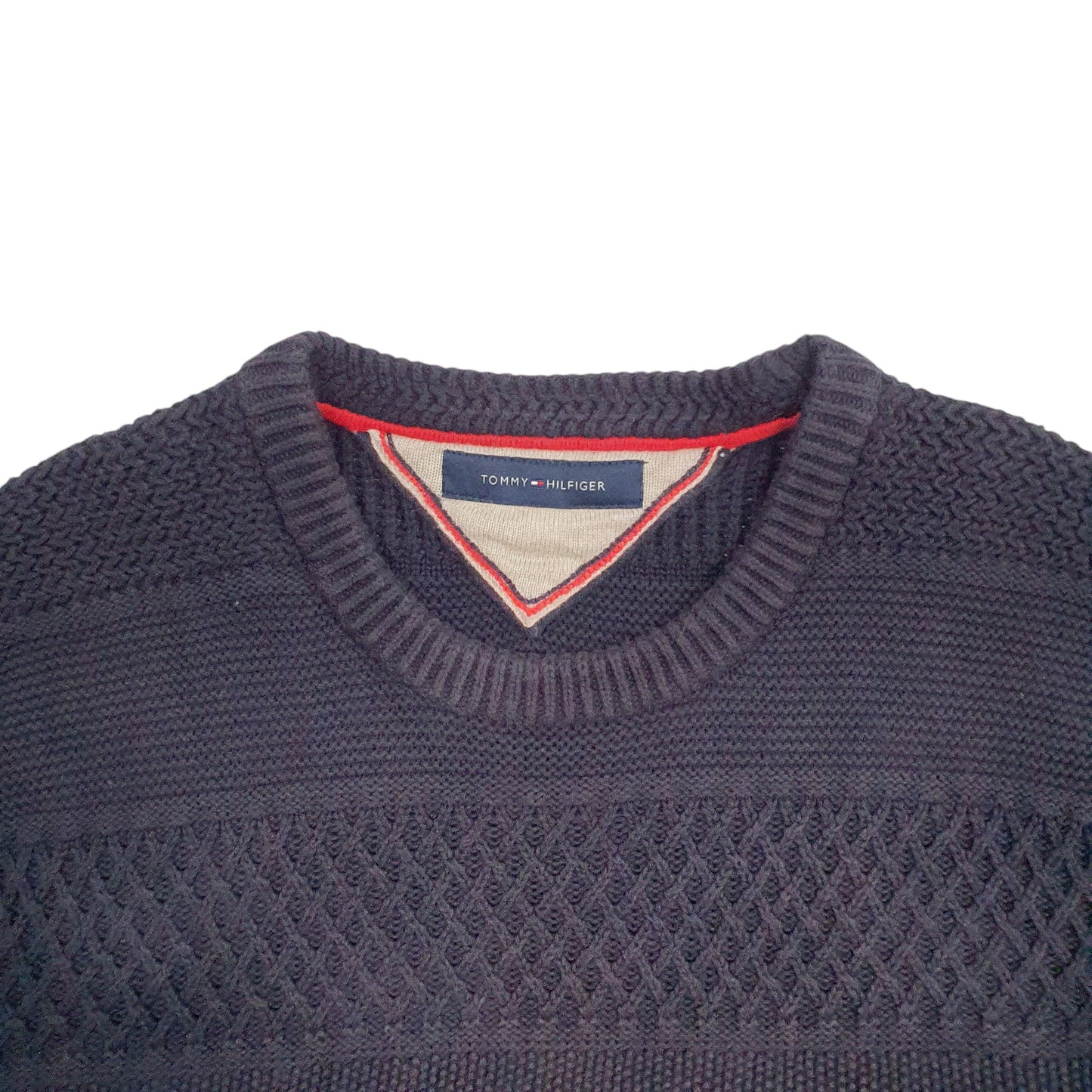 Mens Navy Tommy Hilfiger Knit Crewneck Jumper