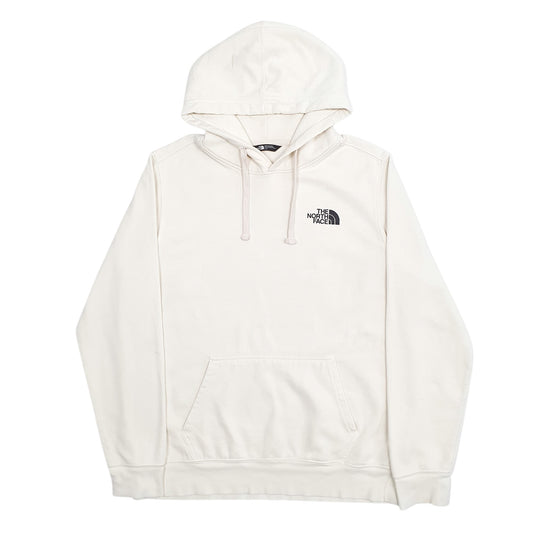 Mens Cream The North Face Spellout Hoodie Jumper