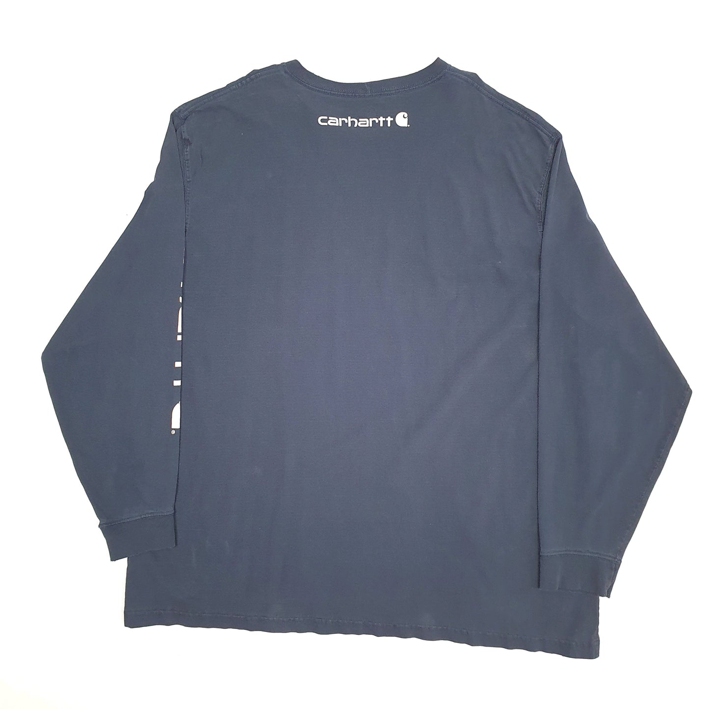 Mens Navy Carhartt  Long Sleeve T Shirt