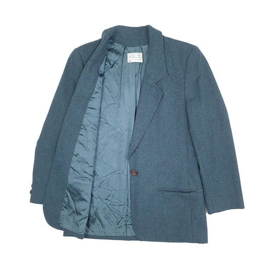 Womens Blue Pendleton Vintage 90s Suit Quarter Zip Coat