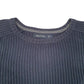 Mens Navy Nautica Knit Ribbed Crewneck Jumper