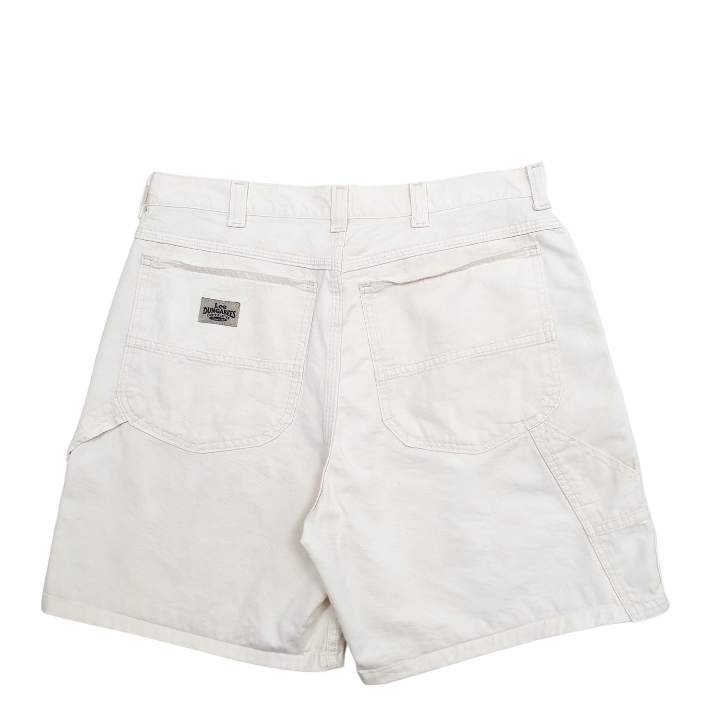 Mens Cream Lee Dungarees Carpenter Shorts