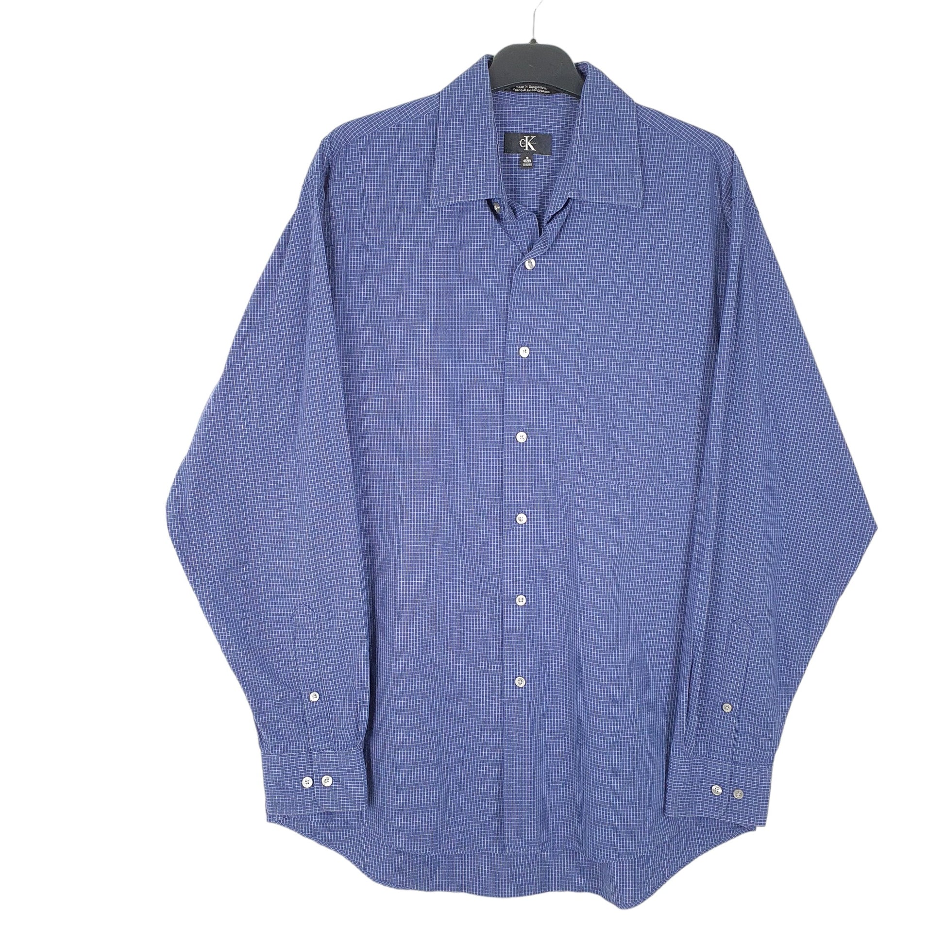 Mens Blue Calvin Klein  Long Sleeve Shirt