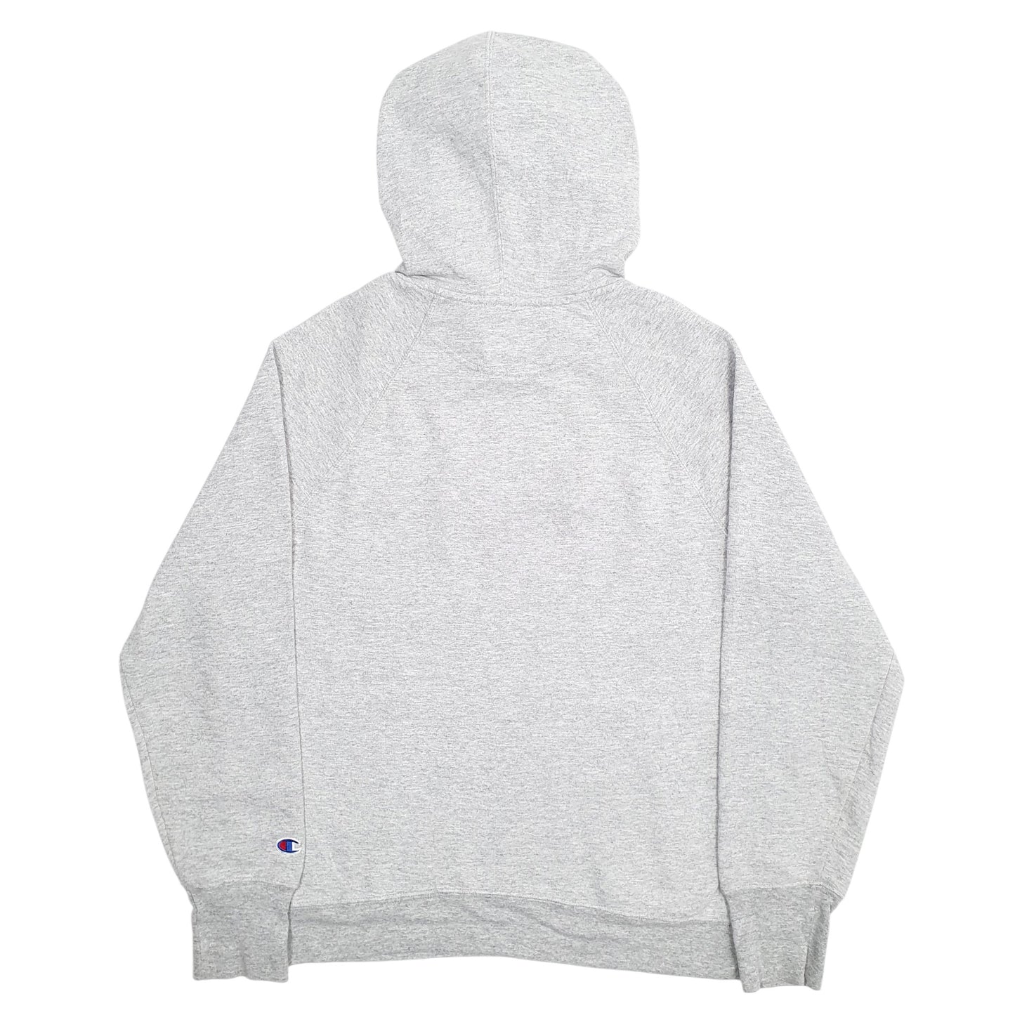 Mens Grey Champion Spellout Hoodie Jumper