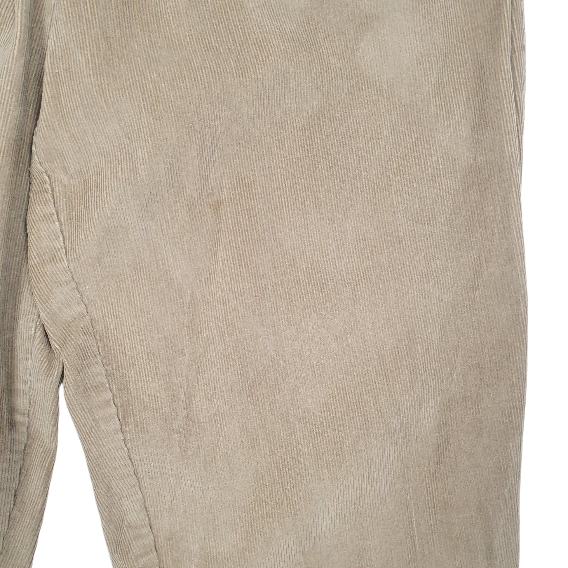 Mens Tan Dockers Relaxed Double Pleated Cords Corduroy Trousers