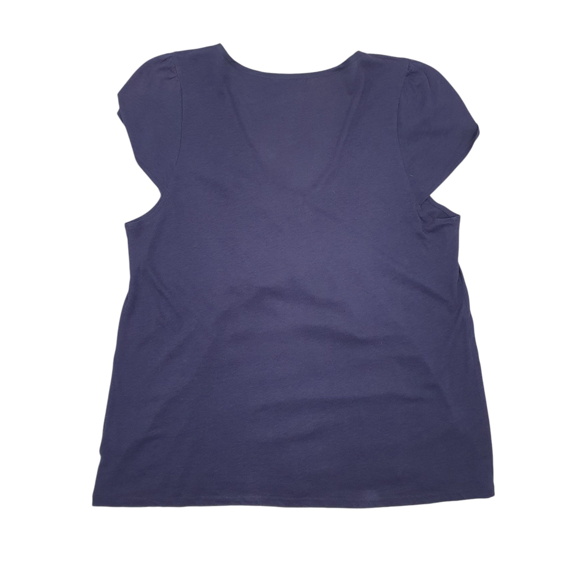 Womens Navy Jigsaw Blouse Short Sleeve T Shirt