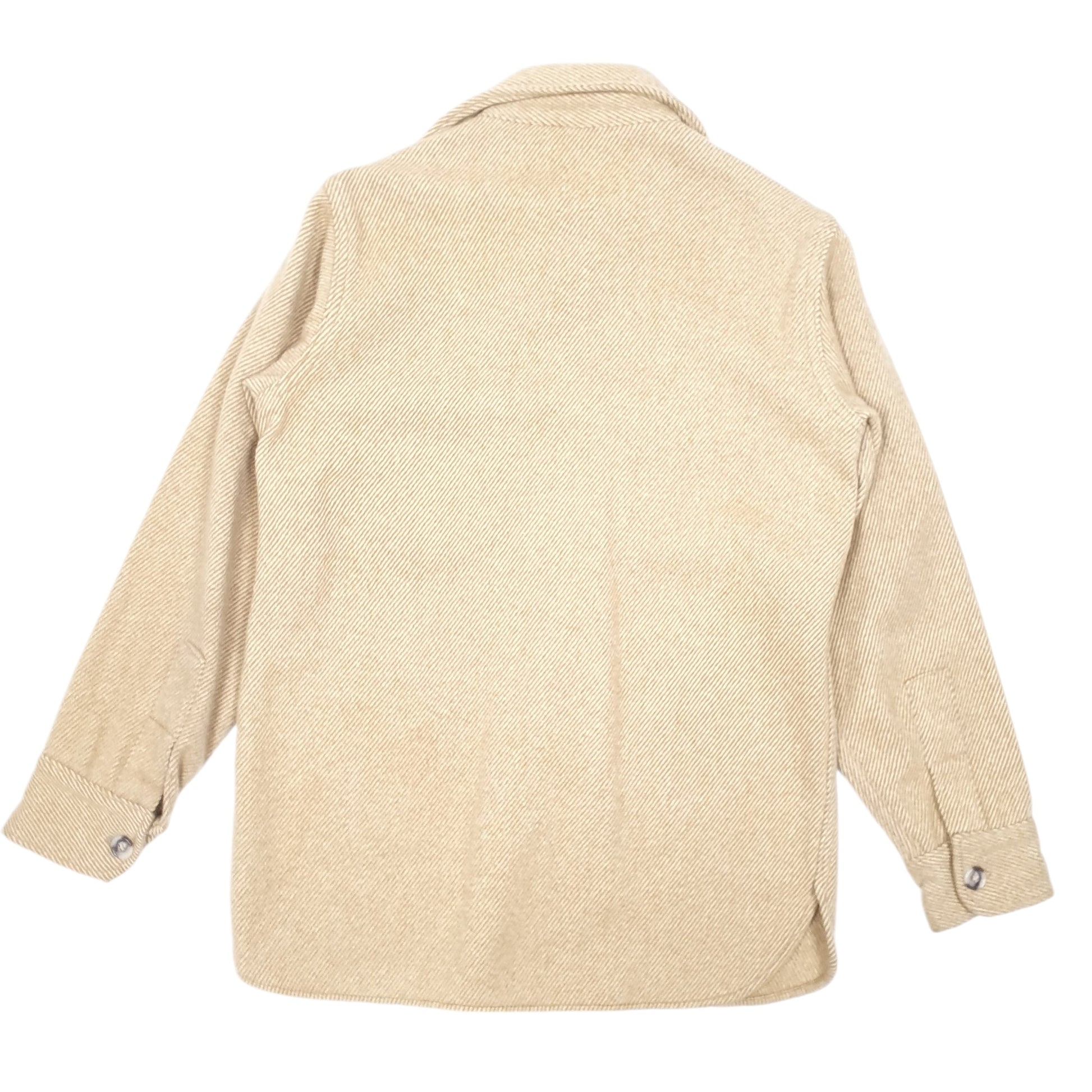 Mens Tan Woolrich Vintage CPO Overshirt Shacket 70s 80s Long Sleeve Shirt